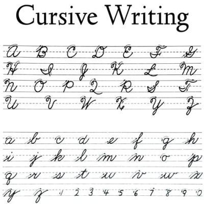 what does an s look like in cursive